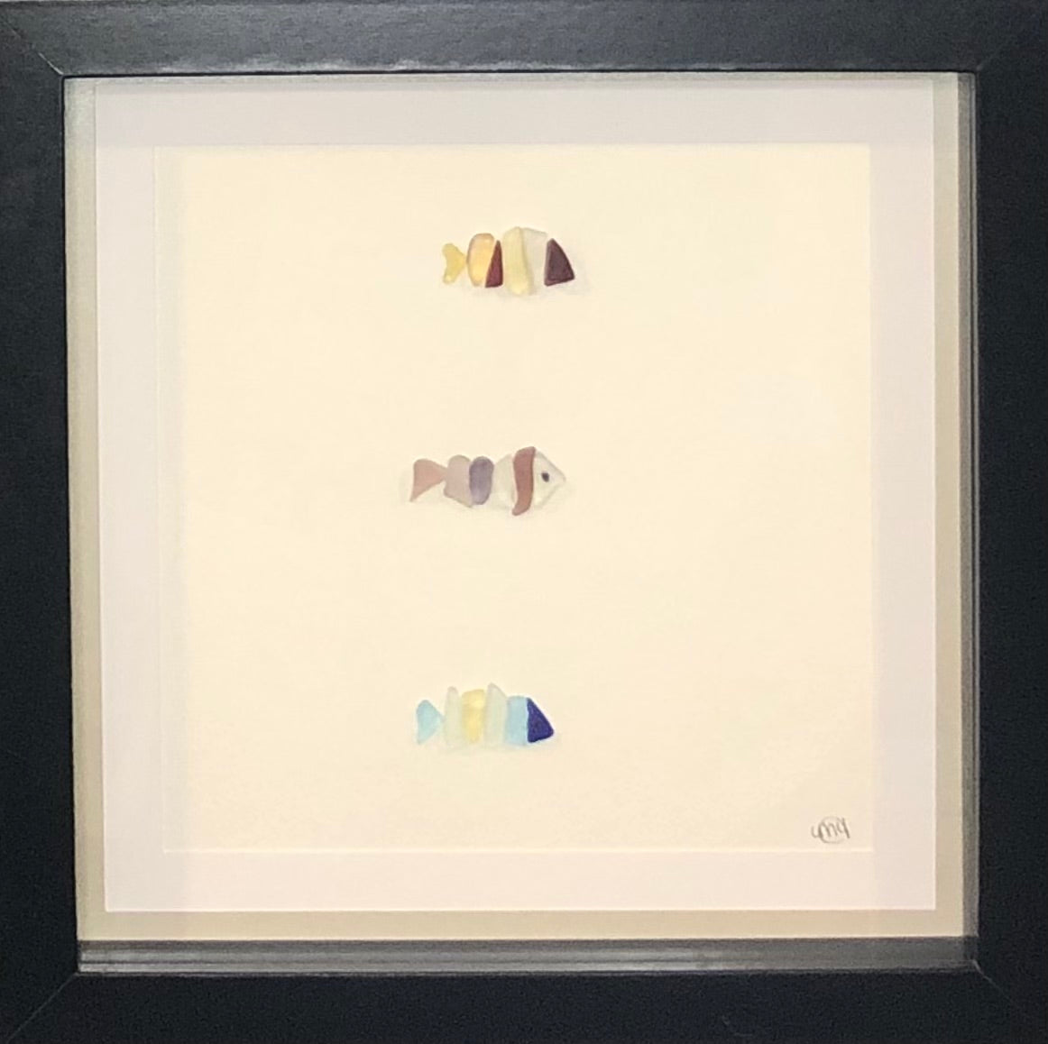 Sea Glass Picture - Fish (2) - 8x8