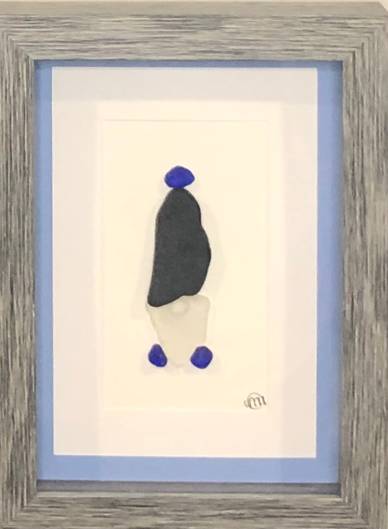 Sea Glass Picture - Gnome (2) - 5x7