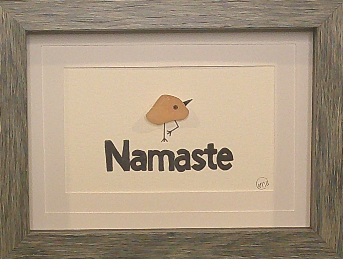 Sea Glass Picture - Namaste 2 - 5x7
