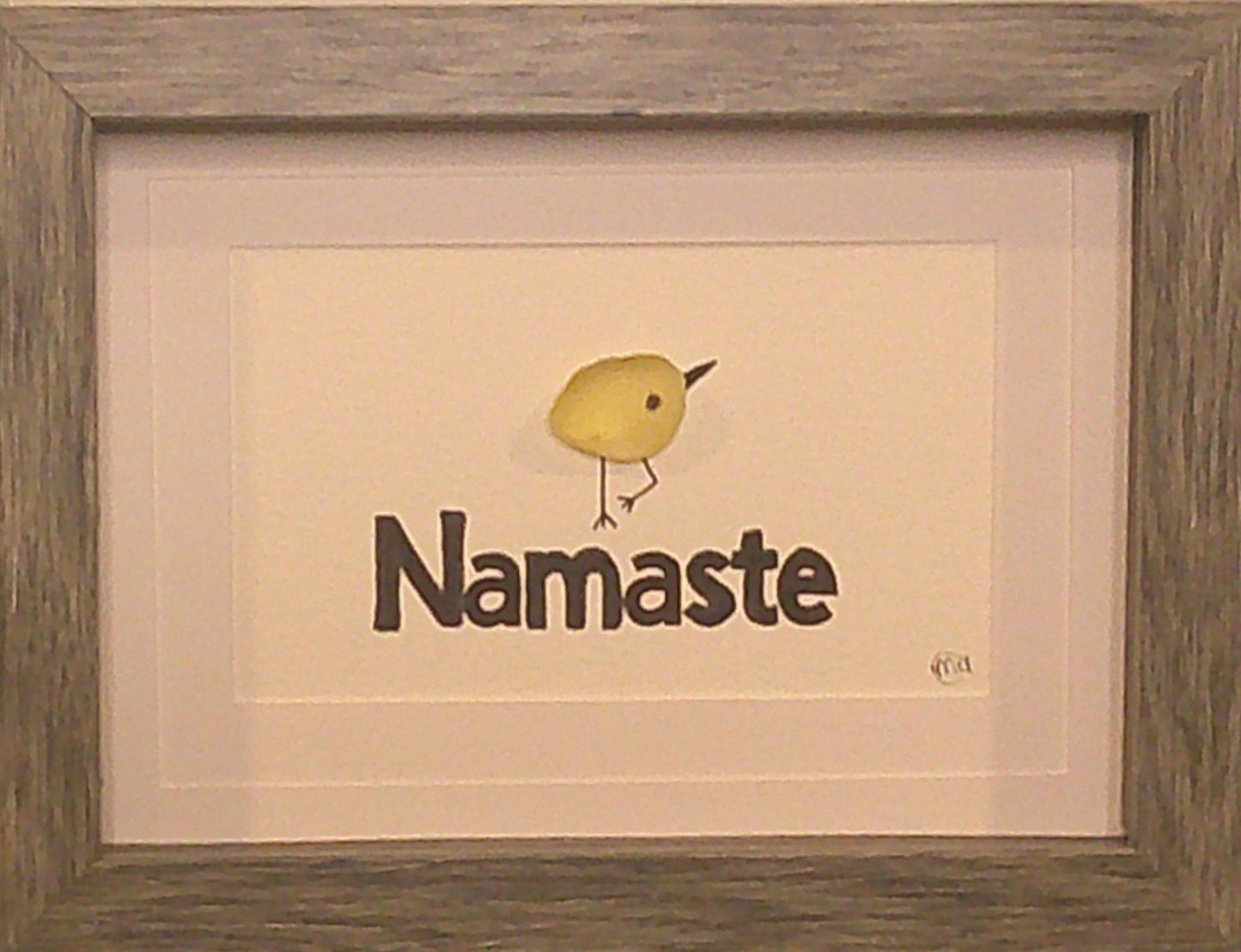 Sea Glass Picture - Namaste 3 - 5x7