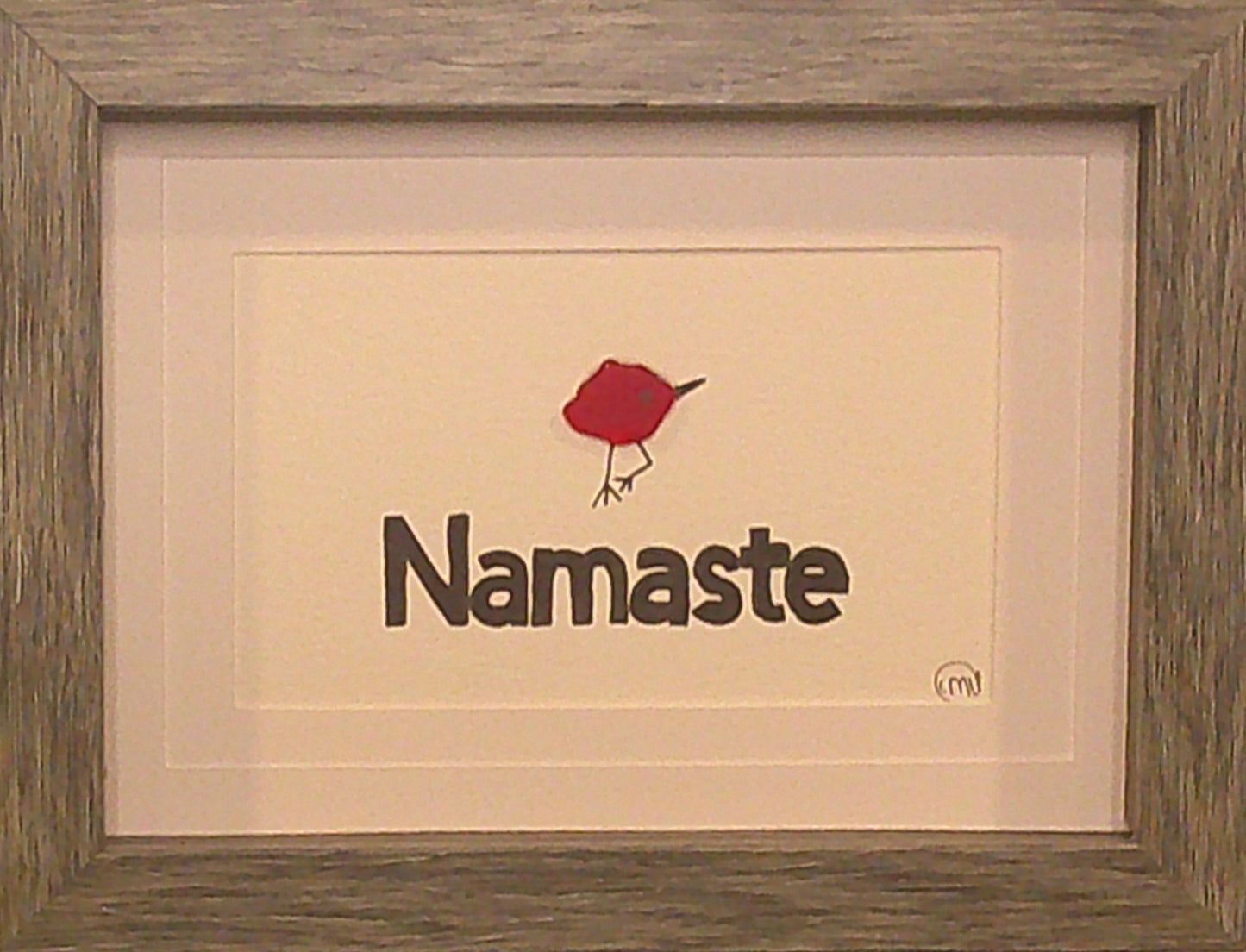 Sea Glass Picture - Namaste 4 - 5x7