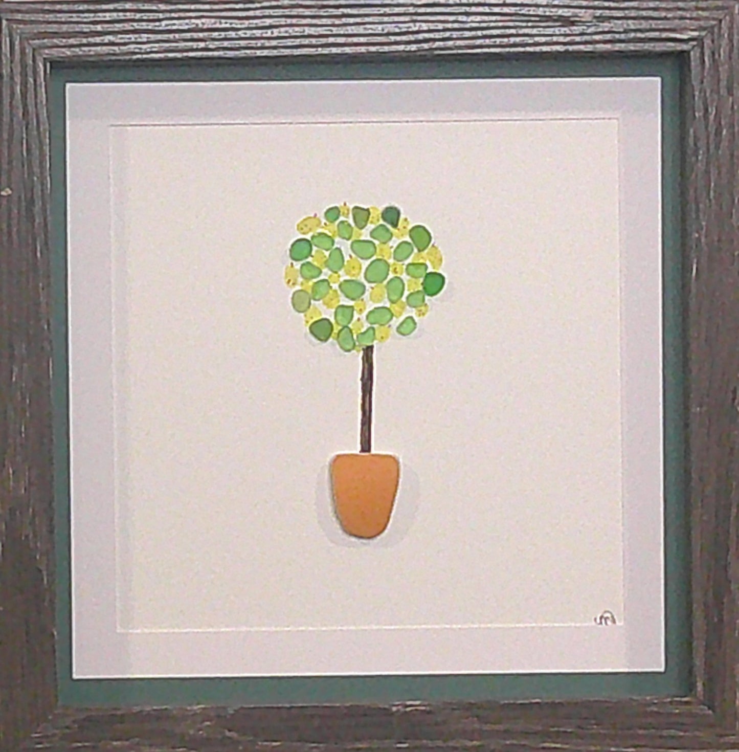 Sea Glass Picture - Lemon Tree - 8x8