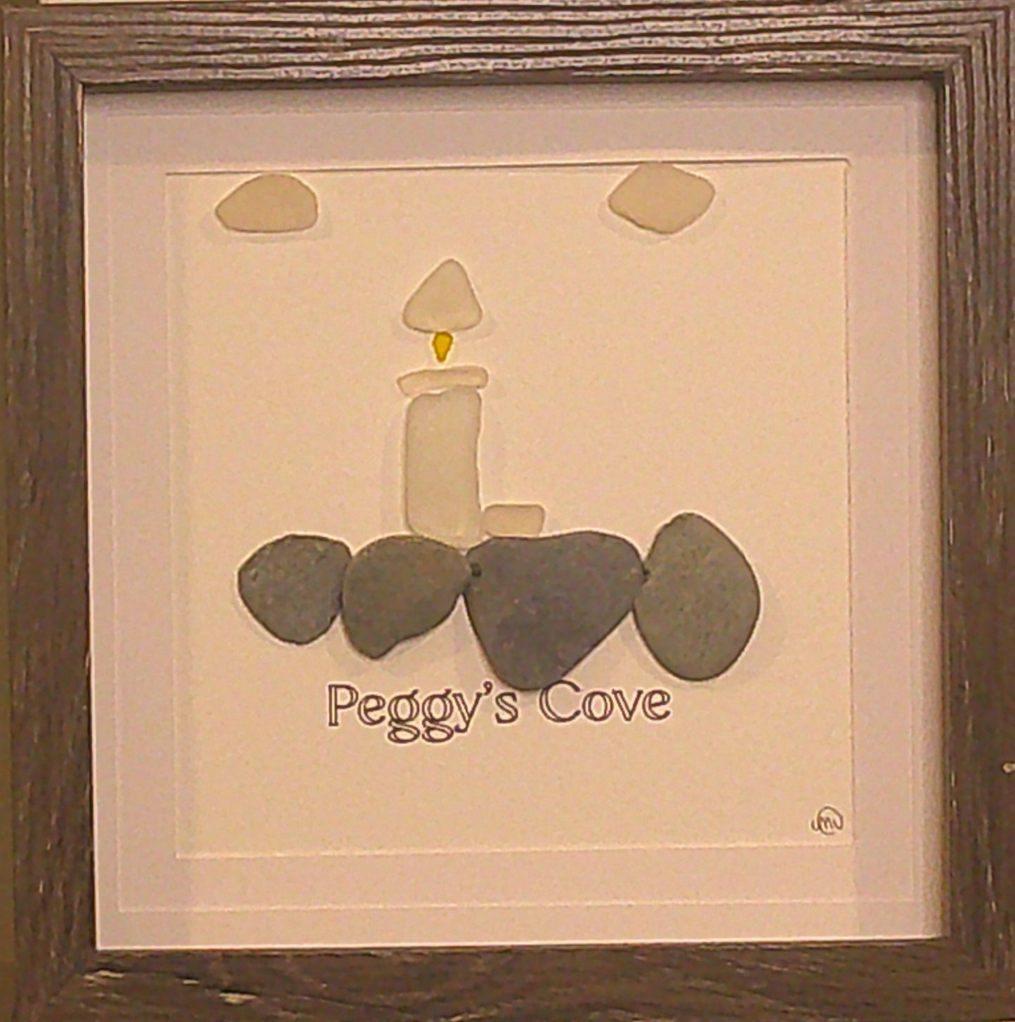 Sea Glass Picture - Lighthouse 1 - 8x8