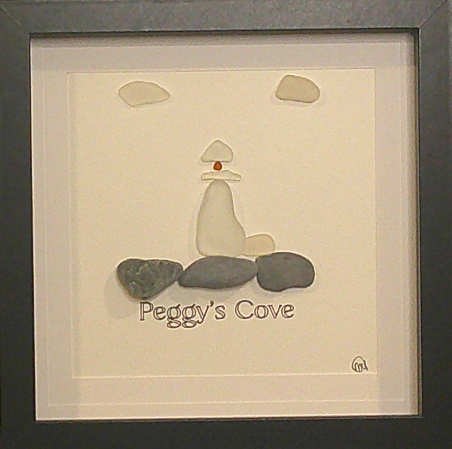 Sea Glass Picture - Lighthouse 2 - 8x8