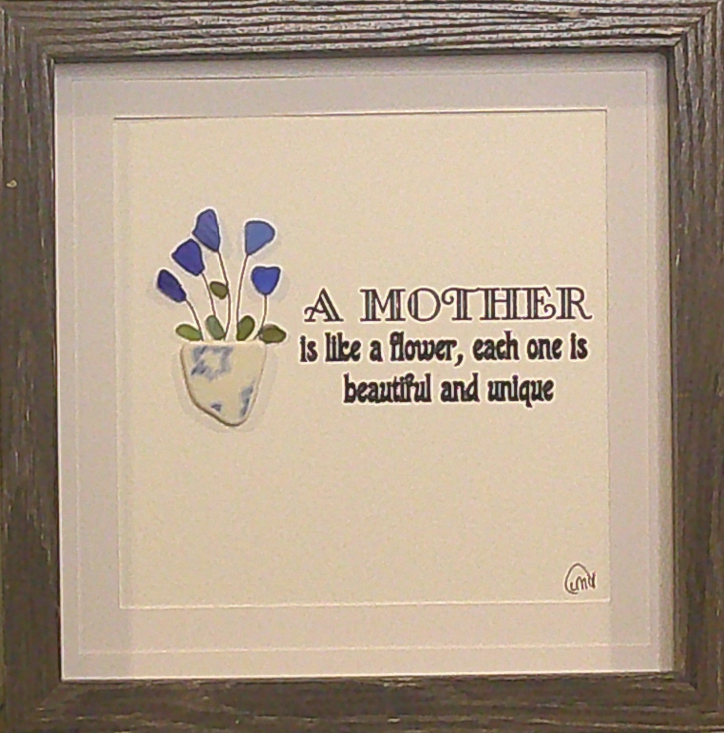 Sea Glass Picture - Mom 3 - 8x8