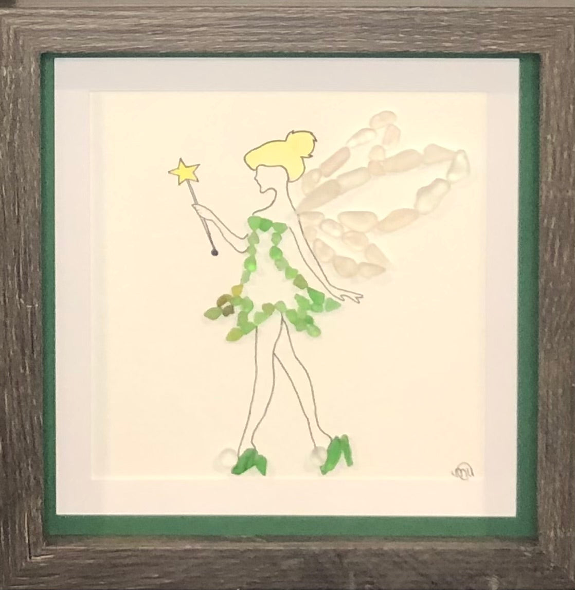 Sea Glass Picture - Fairy - 8x8