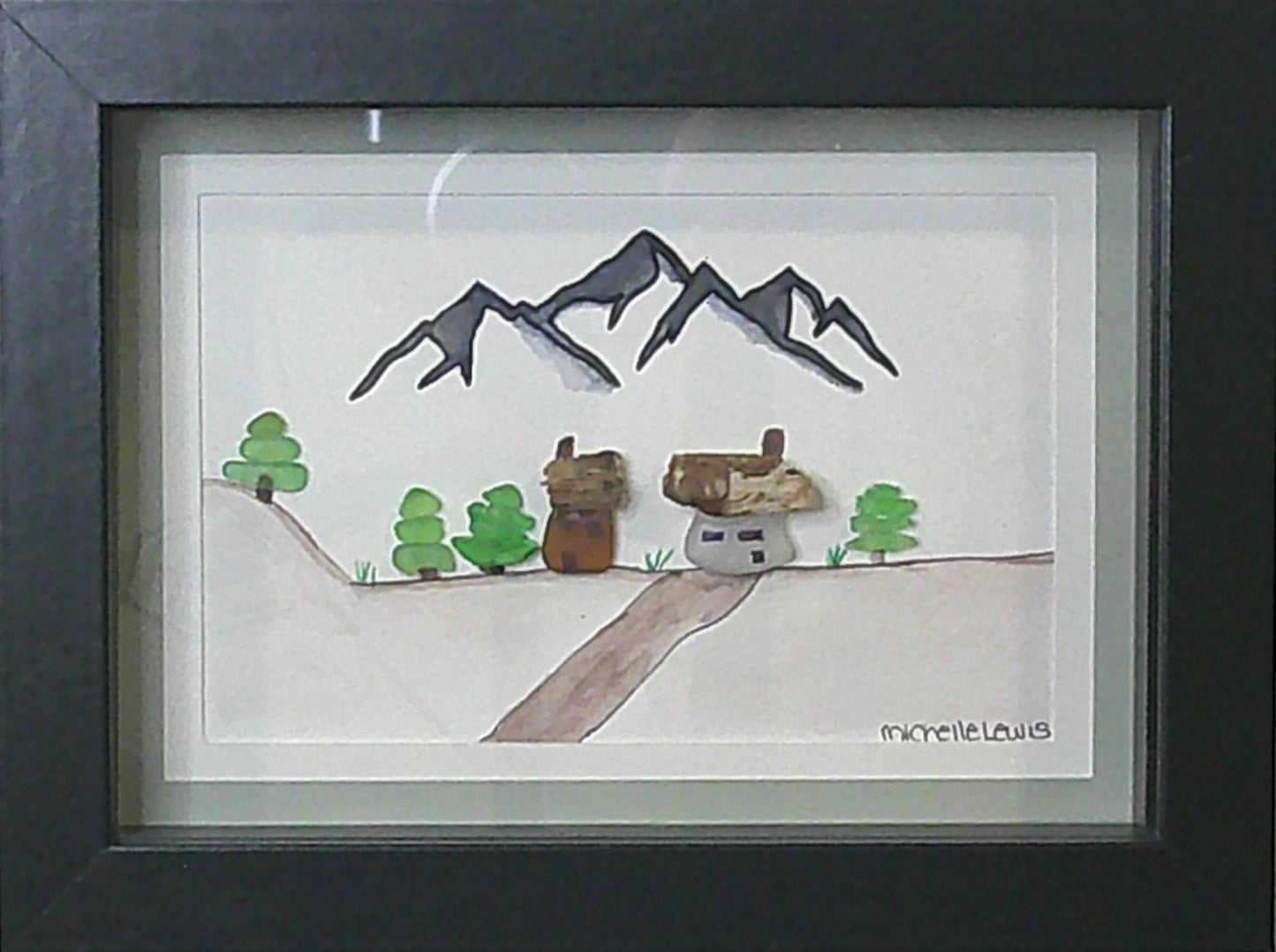 Sea Glass Picture - Mountain Cabin (1) 5x7