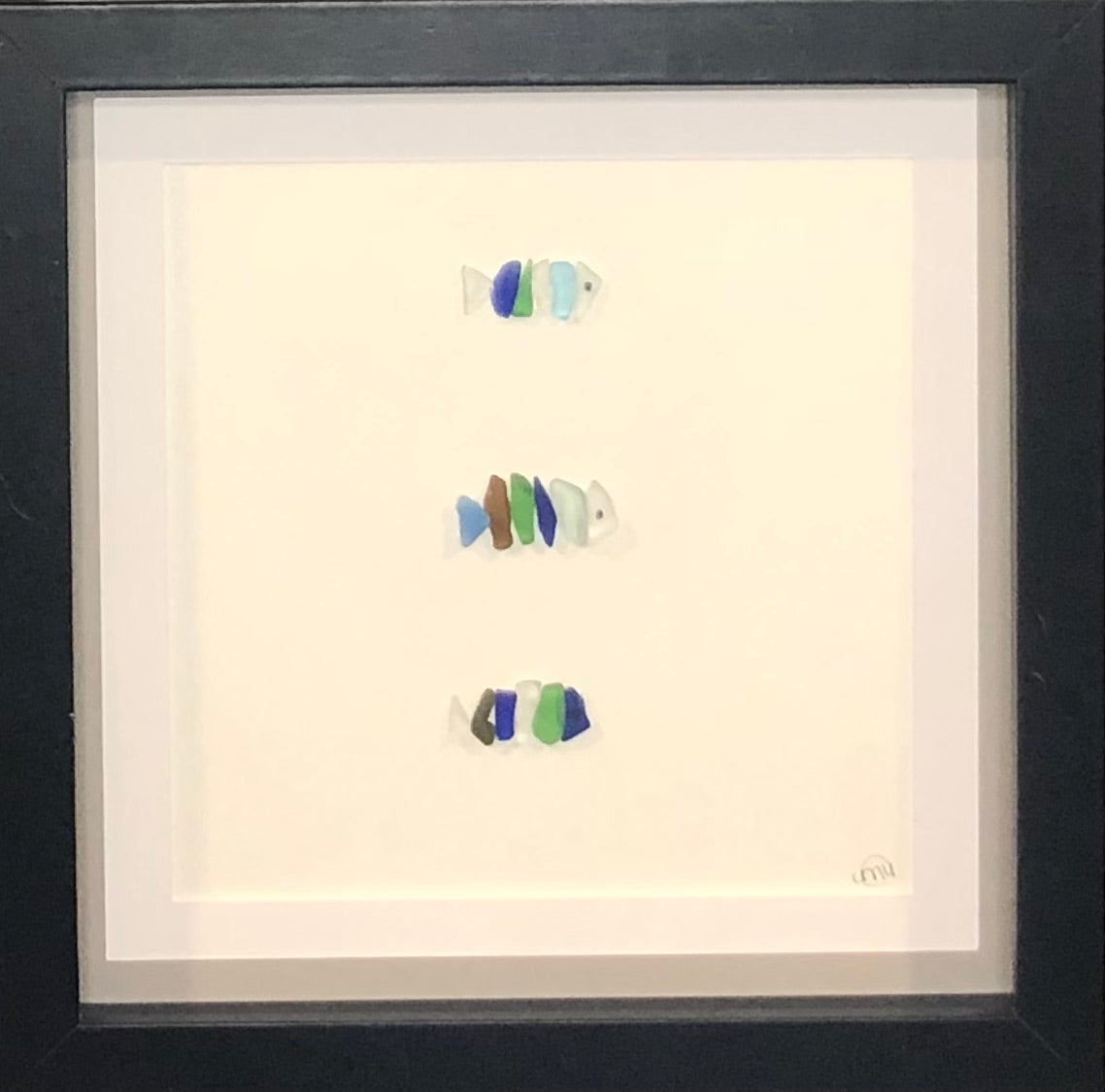 Sea Glass Picture - Fish (1) - 8x8