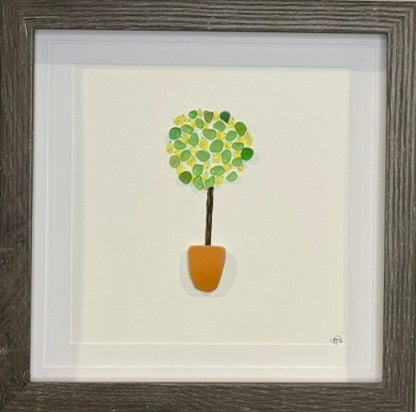 Sea Glass Picture - Lemon Tree (2) - 8x8