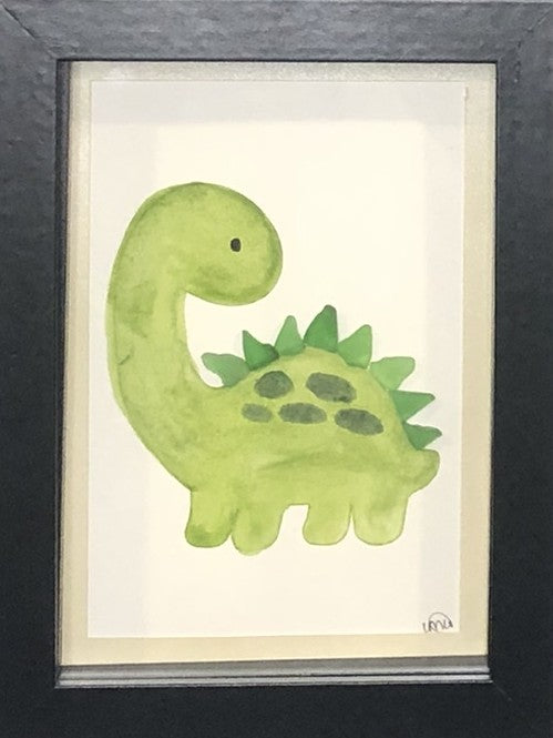 Sea Glass Picture - Dinosaur (3) - 5x7