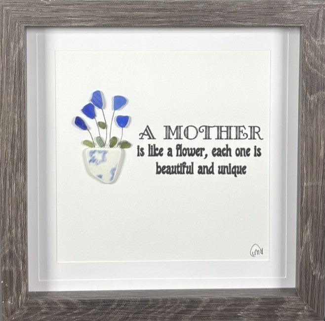 Sea Glass Picture - Mom 3 - 8x8
