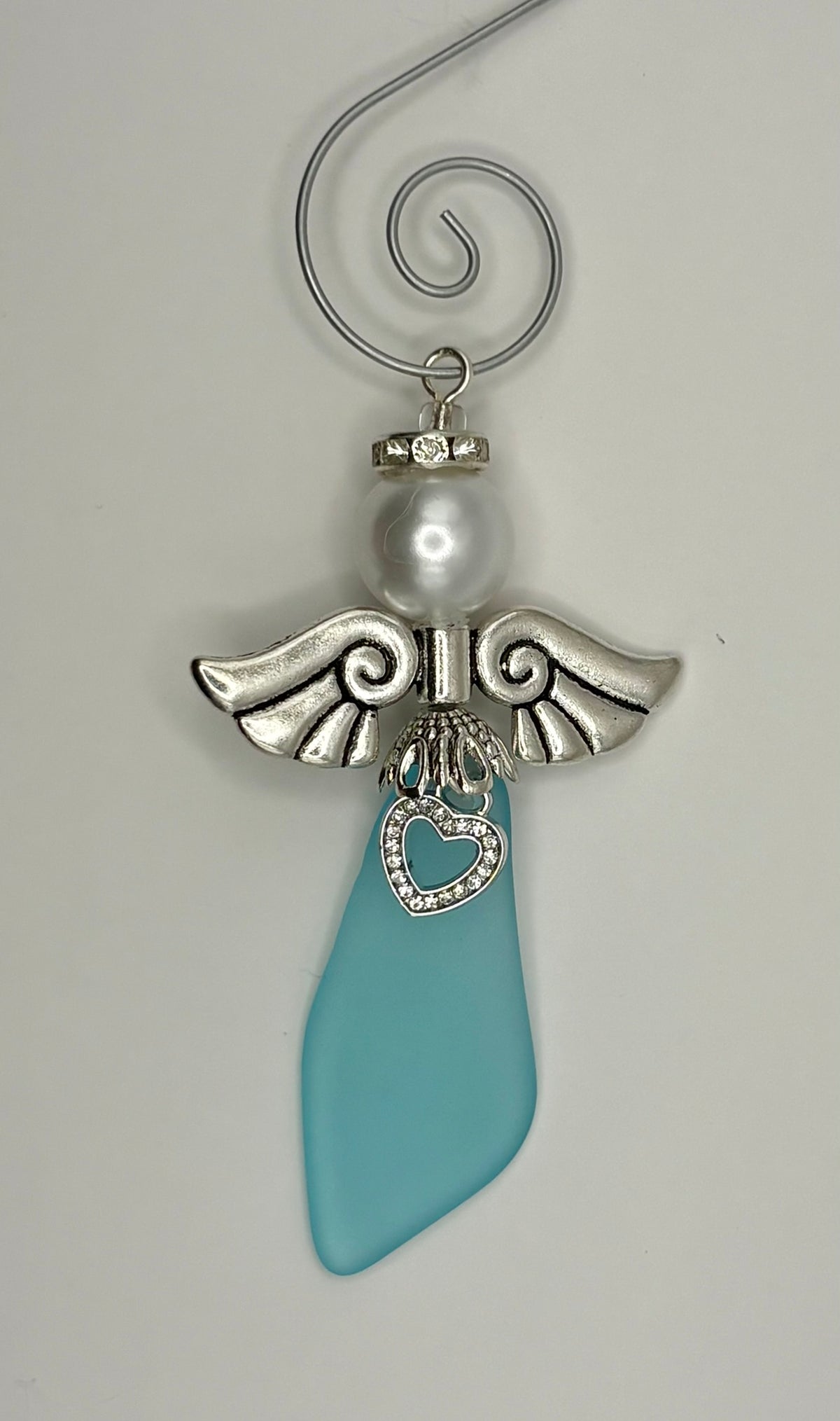 **NEW** Sea Glass Ornament - Angel 4