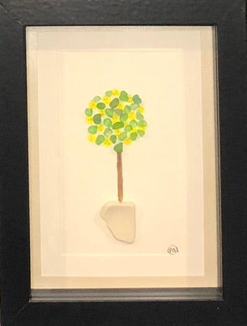 Sea Glass Picture - Lemon Tree 1 - 5x7