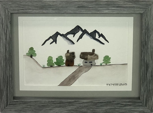 Sea Glass Picture - Mountain House 1 - 5x7