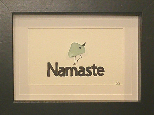 Sea Glass Picture - Namaste 1 - 5x7