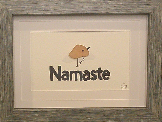 Sea Glass Picture - Namaste 2 - 5x7