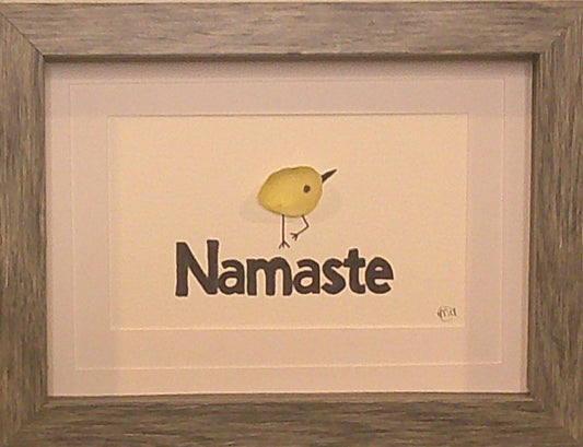 Sea Glass Picture - Namaste 3 - 5x7