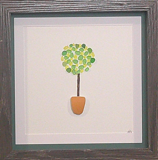 Sea Glass Picture - Lemon Tree - 8x8