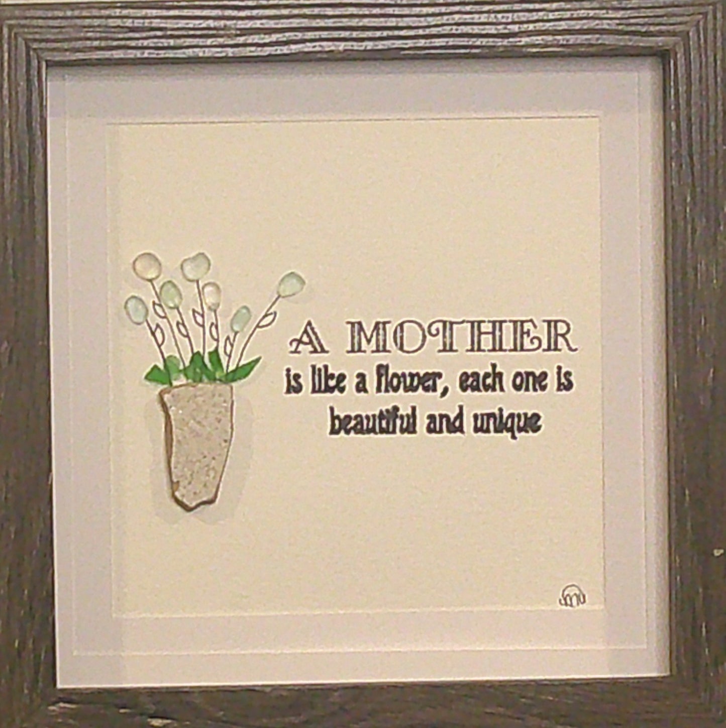 Sea Glass Picture - Mom 1 - 8x8