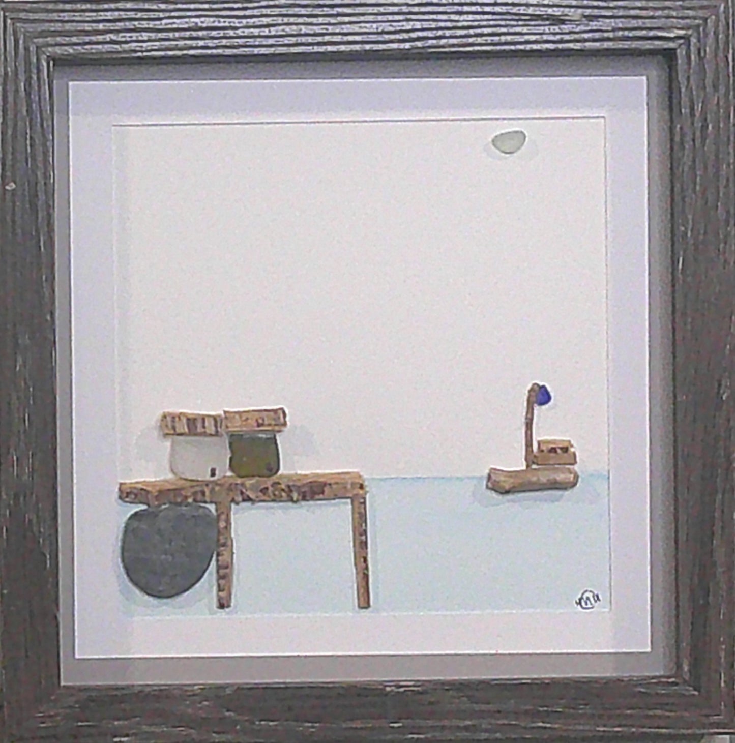 Sea Glass Picture - Warf - 8x8