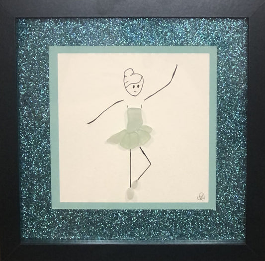 Sea Glass Picture - Dancer (1) - 8x8