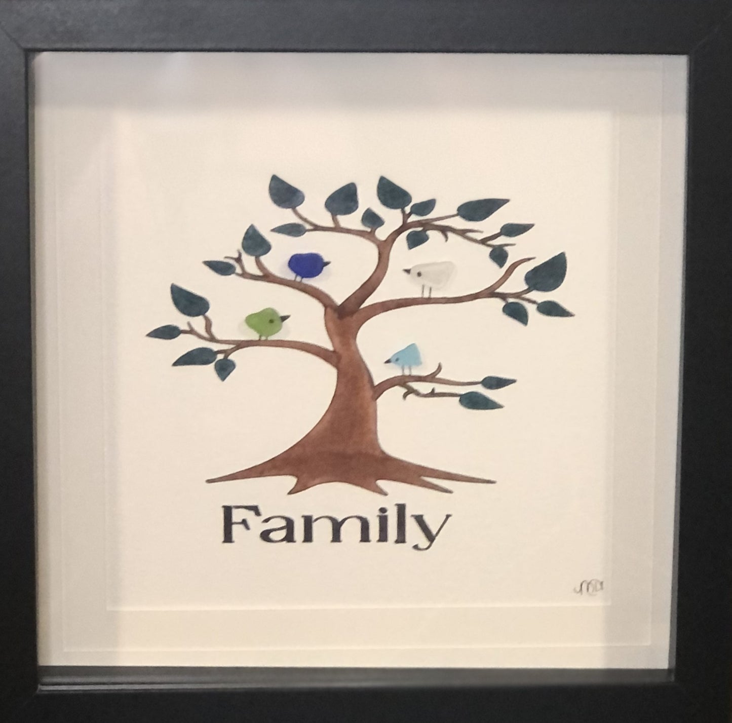 Sea Glass Picture - Family Tree (2) - 8x8