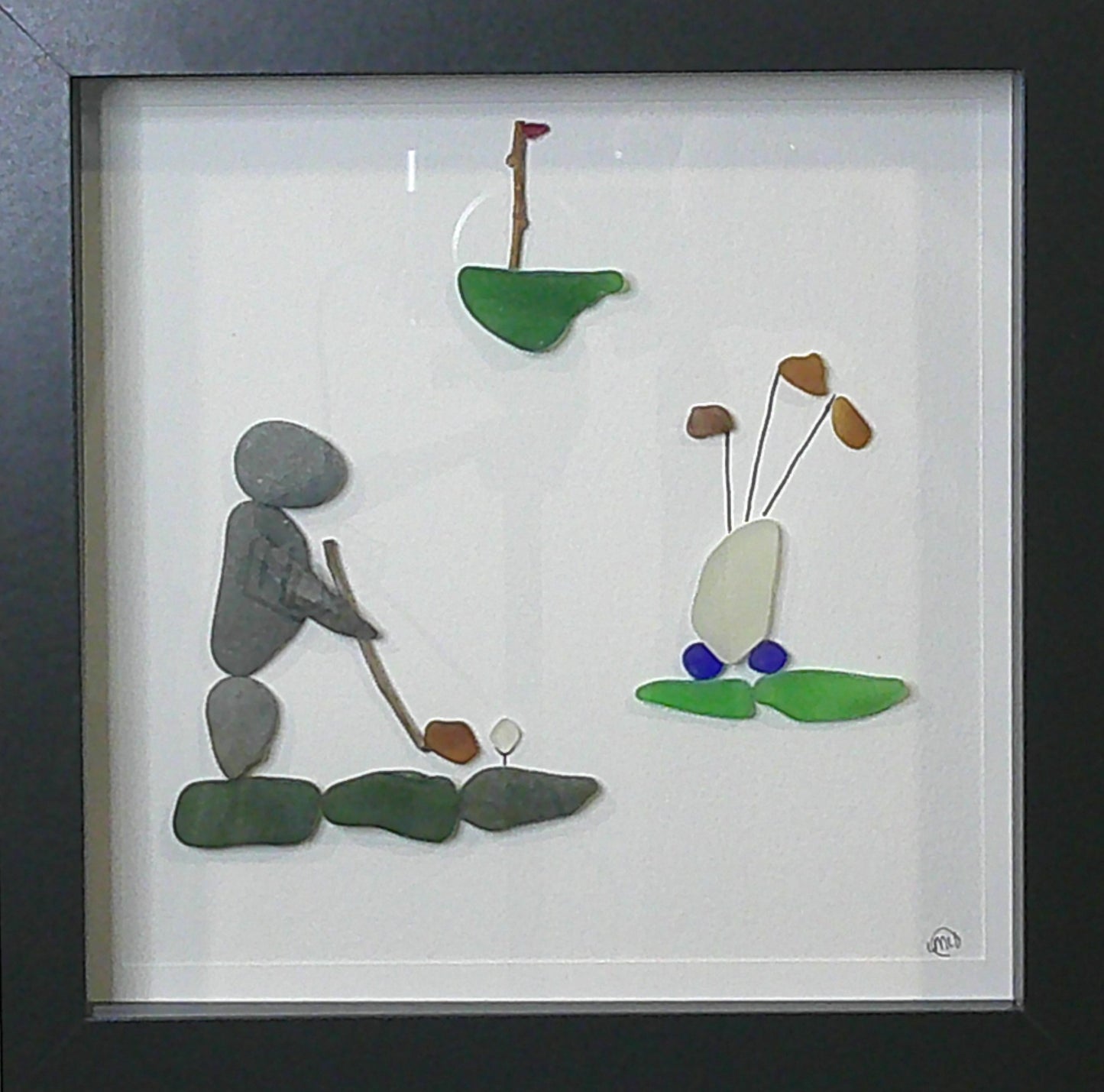 Sea Glass Picture - Golf (3) - 8x8