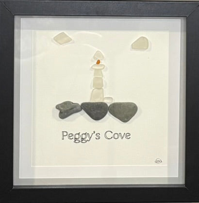 Sea Glass Picture - Peggy’s Cove (1) - 8x8