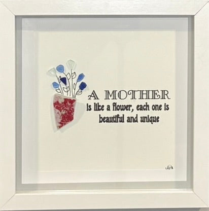 Sea Glass Picture - Mom (1) - 8x8