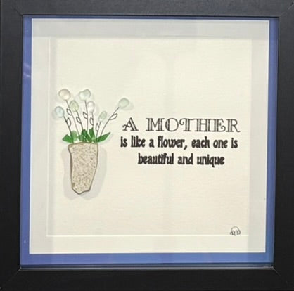 Sea Glass Picture - Mom (2) - 8x8