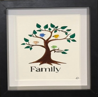 Sea Glass Picture - Family Tree (2) - 8x8