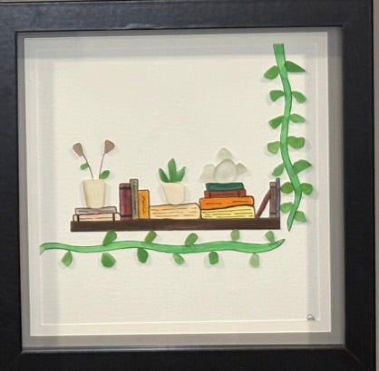 Sea Glass Picture - The Bookshelf - 8x8