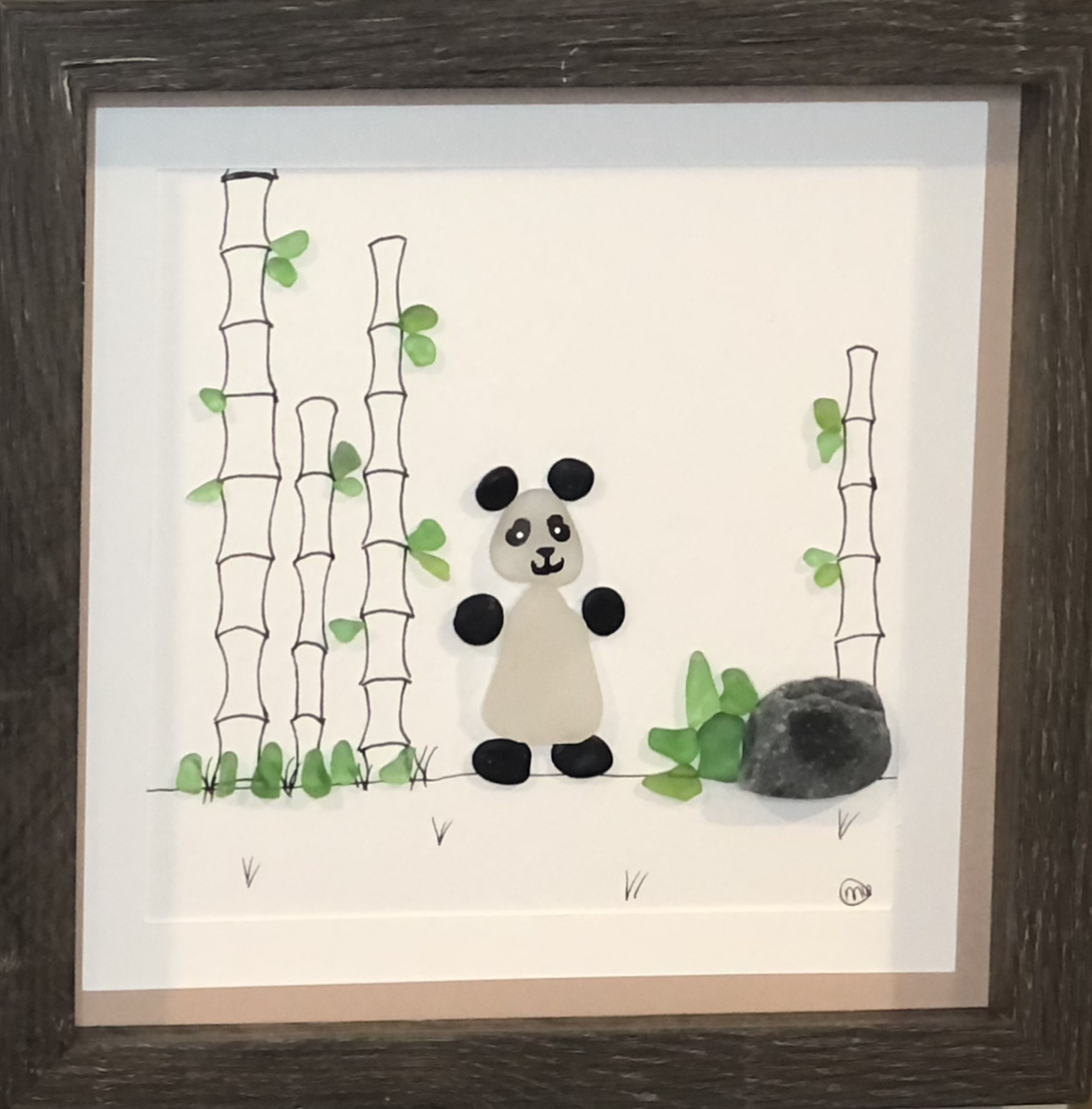 Sea Glass Picture - Panda 1