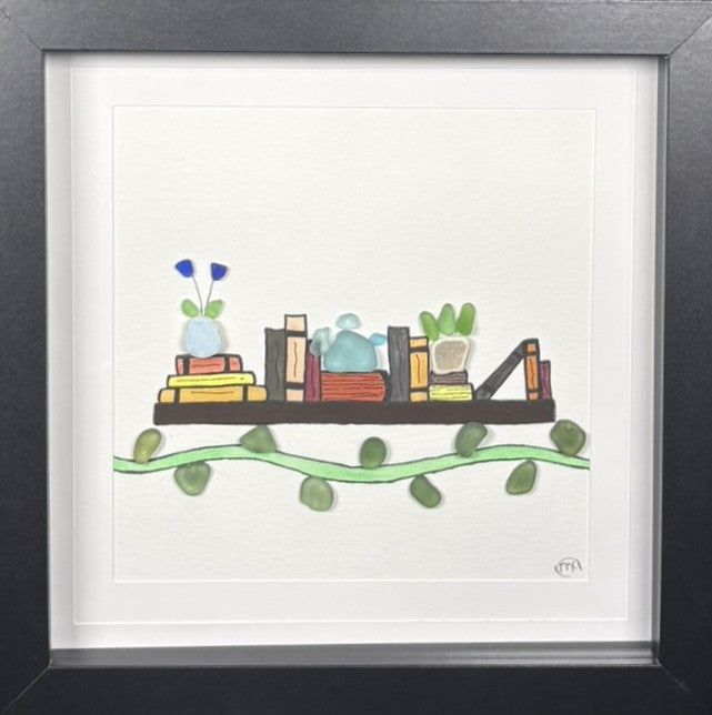 Sea Glass Picture - Bookshelf 2 - 8x8