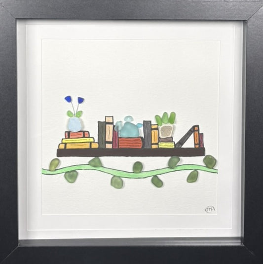 Sea Glass Picture - Bookshelf 2 - 8x8