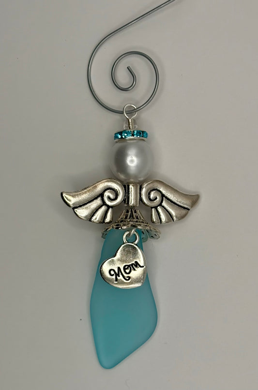 **NEW** Sea Glass Ornament - Angel 2