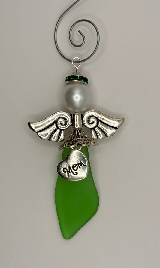 **NEW** Sea Glass Ornament - Angel 1