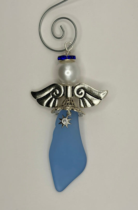 **NEW** Sea Glass Ornament - Angel 2