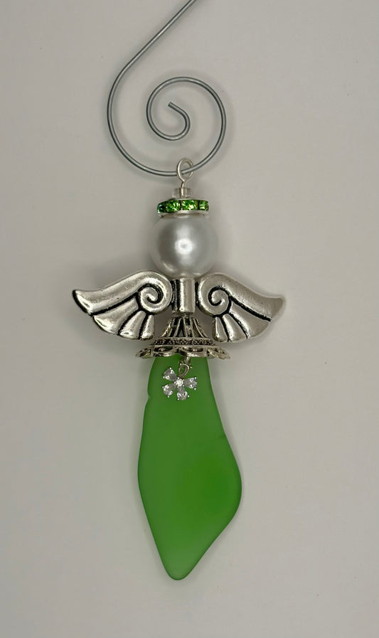 **NEW** Sea Glass Ornament - Angel 3