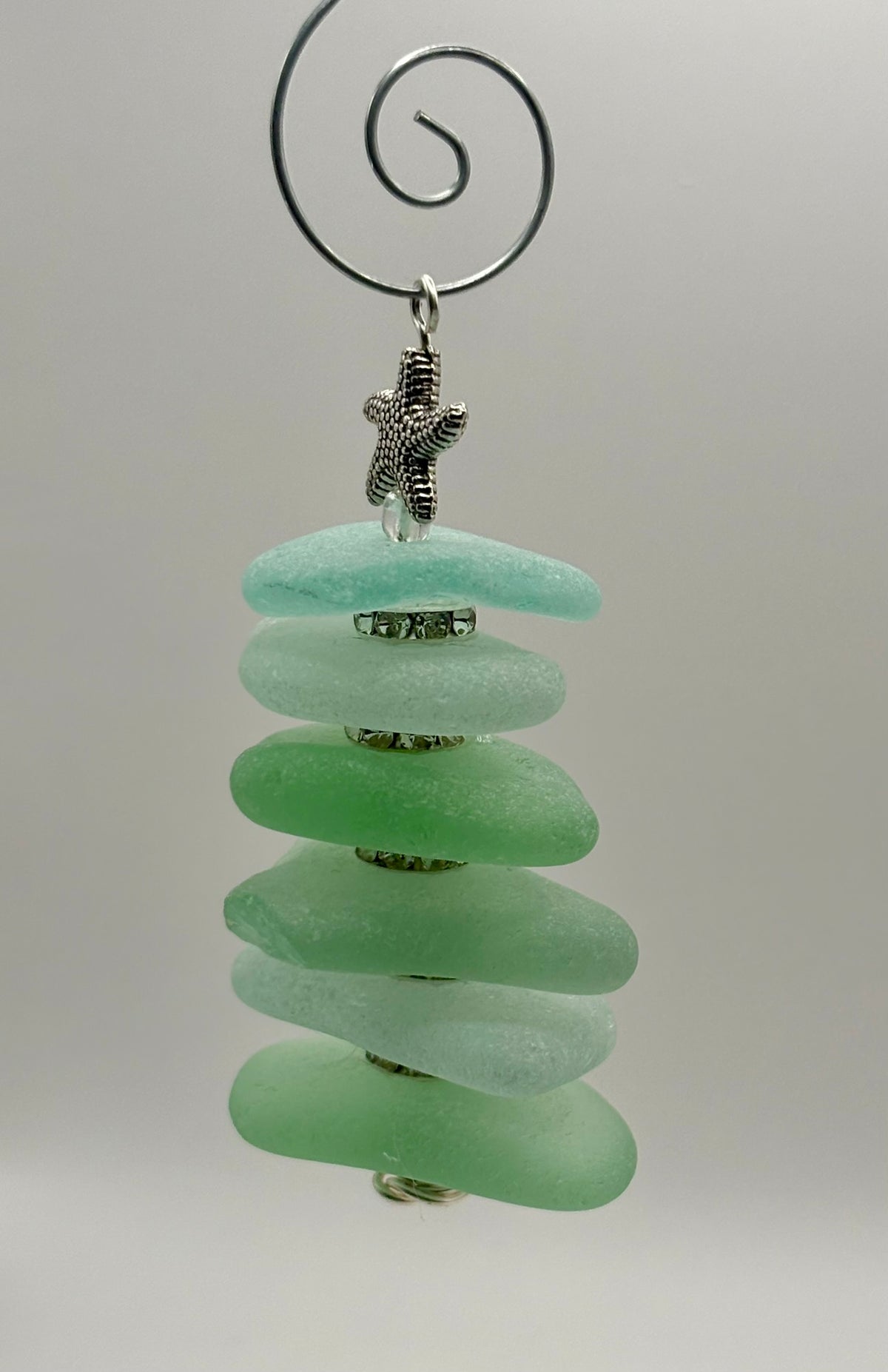**NEW** Sea Glass Ornament - Christmas Tree 1