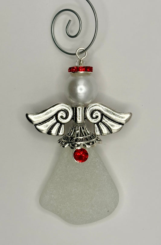**NEW** Sea Glass Ornament - Angel 5