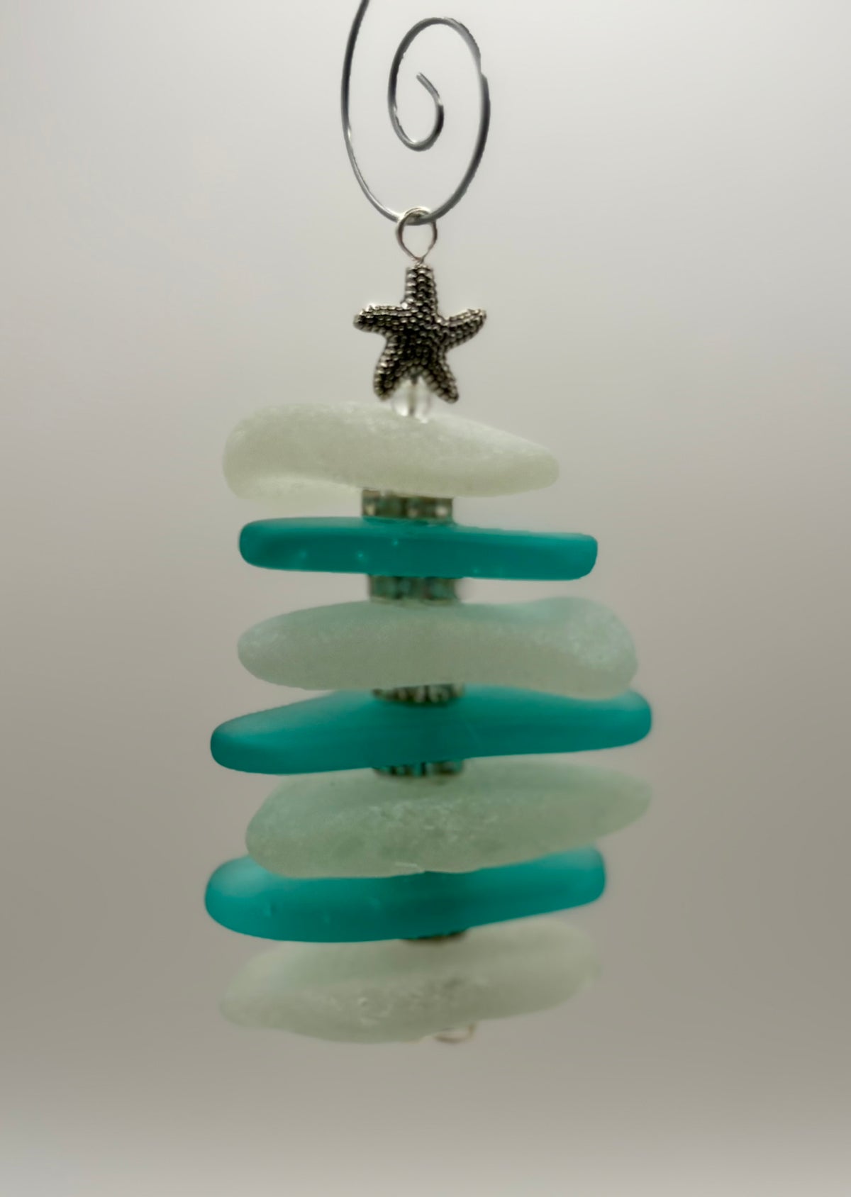 **NEW** Sea Glass Ornament - Christmas Tree 3