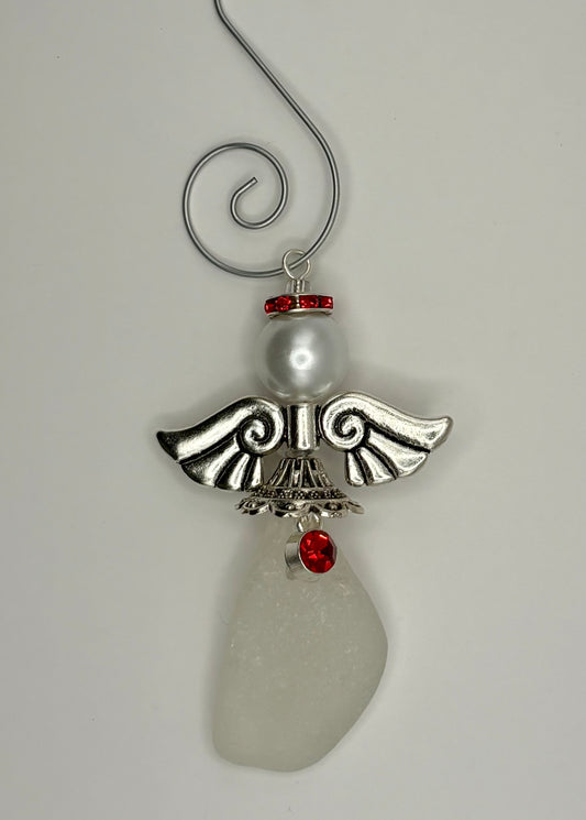 **NEW** Sea Glass Ornament - Angel 5