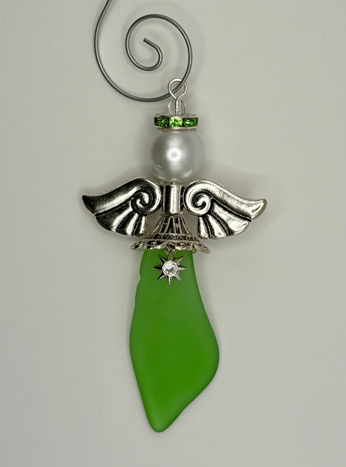 **NEW** Sea Glass Ornament - Angel 8