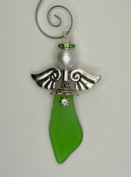 **NEW** Sea Glass Ornament - Angel 8