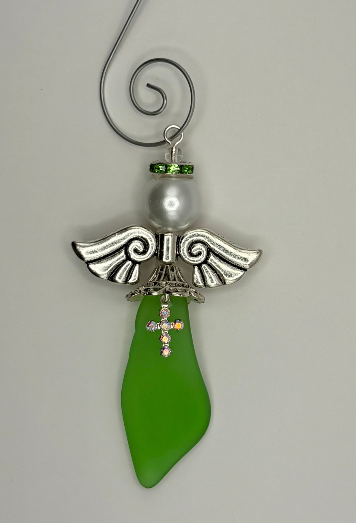 **NEW** Sea Glass Ornament - Angel 9