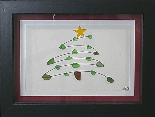 Sea Glass Picture - Whimsy Tree #2 - 5x7